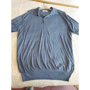 Ermenegildo Zegna blue sweater mens ALL silk size 56 Italy made couple snags